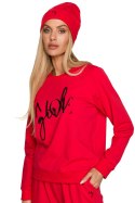 Czapka Damska Model MOE709 Red - Moe Czapka Damska Model MOE709 Red - Moe