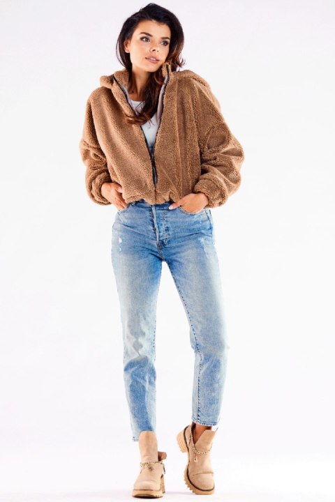 Kurtka Damska Model A533 Brown - awama Kurtka Damska Model A533 Brown - awama