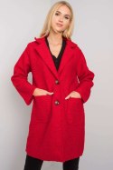 Płaszcz Damski Model TW-PL-BI-21717.40P Red - Och Bella Płaszcz Damski Model TW-PL-BI-21717.40P Red - Och Bella