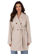 Płaszcz Damski Model TW-PL-BI-28987.85 Light Beige - Och Bella