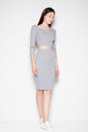 Spódnica Komplet Model VT032 Grey - Venaton Spódnica Komplet Model VT032 Grey - Venaton