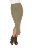 Spódnica Model 1715 Khaki - PeeKaBoo Spódnica Model 1715 Khaki - PeeKaBoo