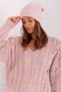 Czapka Damska Model JK-CZ-13-1.20 Light Pink - Rue Paris Czapka Damska Model JK-CZ-13-1.20 Light Pink - Rue Paris