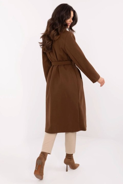Płaszcz Damski Model MO-PL-1804.00 Brown - Italy Moda Płaszcz Damski Model MO-PL-1804.00 Brown - Italy Moda