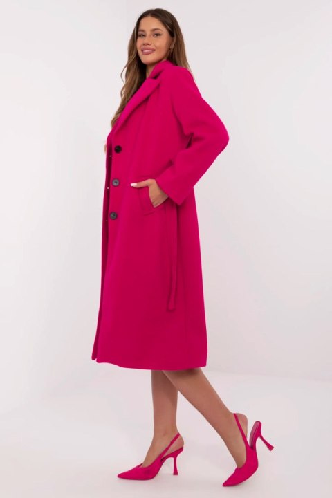 Płaszcz Damski Model MO-PL-1804.00 Fuksja - Italy Moda Płaszcz Damski Model MO-PL-1804.00 Fuksja - Italy Moda