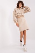 Spódnica Komplet Model EM-KMPL-705.25 Beige - Ex Moda Spódnica Komplet Model EM-KMPL-705.25 Beige - Ex Moda
