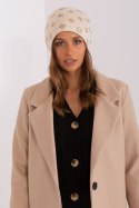 Czapka Model AT-CZ-2325.85 Light Beige - AT Czapka Model AT-CZ-2325.85 Light Beige - AT
