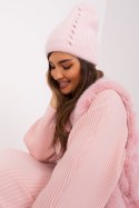 Czapka Model AT-CZ-2328.38P Light Pink - AT Czapka Model AT-CZ-2328.38P Light Pink - AT