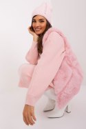 Czapka Model AT-CZ-2328.38P Light Pink - AT Czapka Model AT-CZ-2328.38P Light Pink - AT