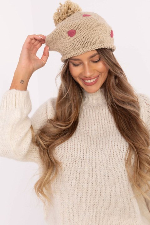 Czapka Model AT-CZ-CHA1133.17X Beige - AT