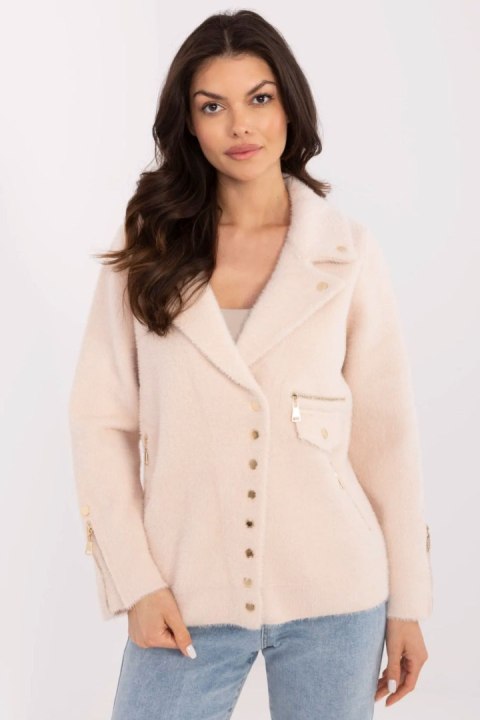 Kurtka Damska Model MBM-KR-250.77 Light Beige - MBM Kurtka Damska Model MBM-KR-250.77 Light Beige - MBM
