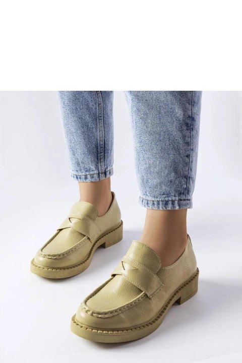 Zielone eleganckie mokasyny Élodie - Solea