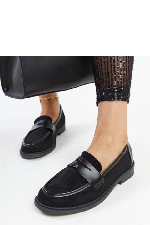 Czarne zamszowe mokasyny Floretta - Solea