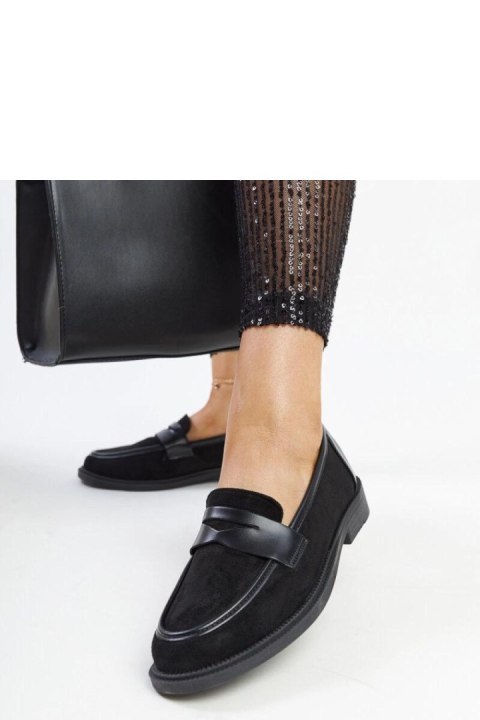 Czarne zamszowe mokasyny Floretta - Solea