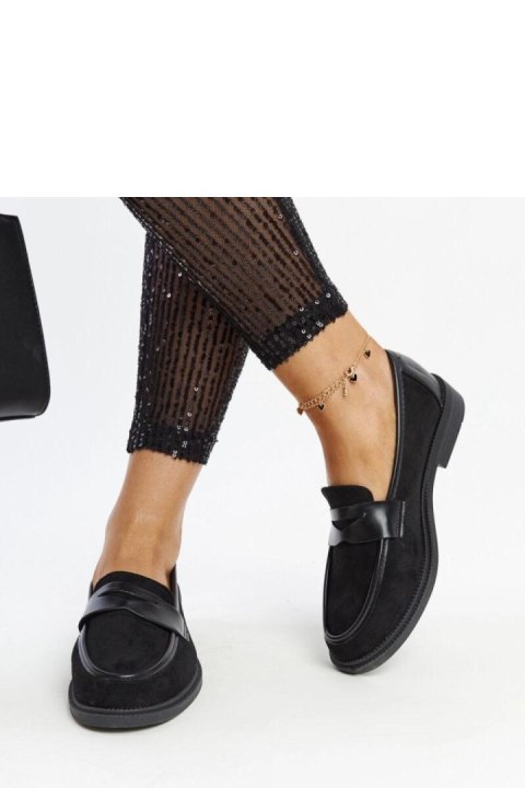 Czarne zamszowe mokasyny Floretta - Solea
