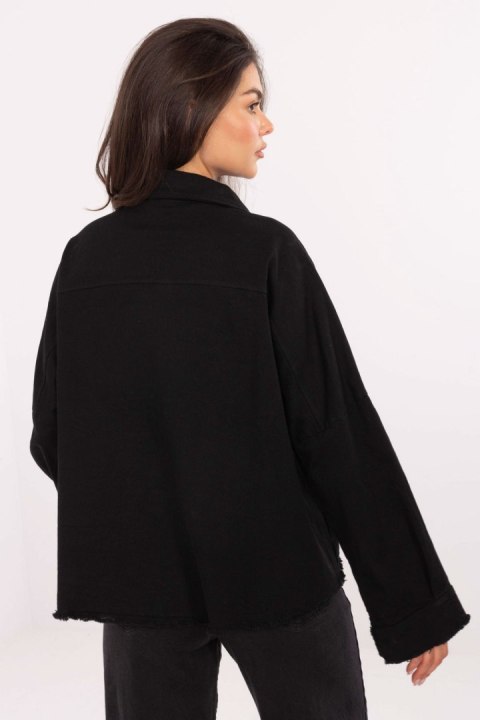 Koszula Damska Model IT-KS-FL5779.87 Balck - Rue Paris Koszula Damska Model IT-KS-FL5779.87 Balck - Rue Paris