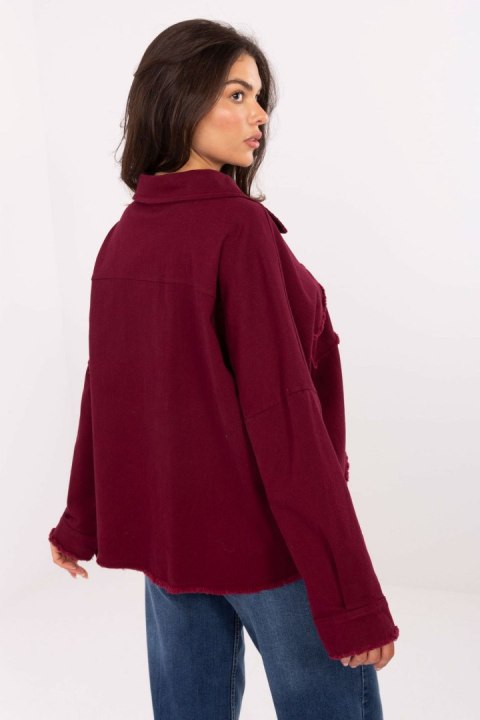 Koszula Damska Model IT-KS-FL5779.87 Bordo - Rue Paris Koszula Damska Model IT-KS-FL5779.87 Bordo - Rue Paris