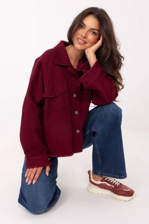 Koszula Damska Model IT-KS-FL5779.87 Bordo - Rue Paris Koszula Damska Model IT-KS-FL5779.87 Bordo - Rue Paris