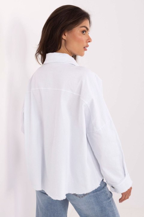 Koszula Damska Model IT-KS-FL5779.87 White - Rue Paris Koszula Damska Model IT-KS-FL5779.87 White - Rue Paris