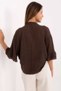 Koszula Damska Model MI-KS-92224.95 Dark Brown - Italy Moda Koszula Damska Model MI-KS-92224.95 Dark Brown - Italy Moda
