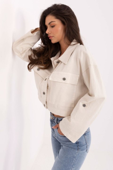 Kurtka Damska Model IT-KR-FL7029.72 Light Beige - Rue Paris