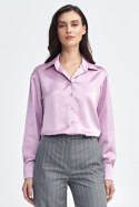 Satynowa koszula body K80 Pink - Nife Satynowa koszula body K80 Pink - Nife