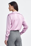 Satynowa koszula body K80 Pink - Nife Satynowa koszula body K80 Pink - Nife