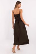 Sukienka Model MI-SK-A6401.00 Dark Brown - Italy Moda Sukienka Model MI-SK-A6401.00 Dark Brown - Italy Moda