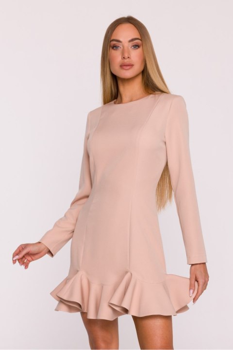 Sukienka Model MOE880 Beige - Moe Sukienka Model MOE880 Beige - Moe