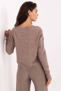 Sweter Damski Model IT-SW-98300.69 Dark Beige - Italy Moda Sweter Damski Model IT-SW-98300.69 Dark Beige - Italy Moda