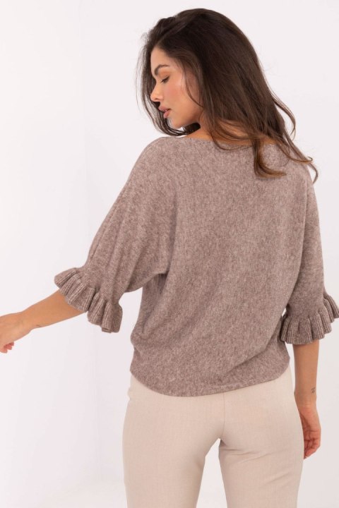 Sweter Damski Model IT-SW-99244.65 Dark Beige - Italy Moda Sweter Damski Model IT-SW-99244.65 Dark Beige - Italy Moda