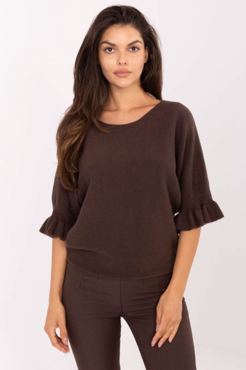 Sweter Damski Model IT-SW-99244.65 Dark Beige - Italy Moda Sweter Damski Model IT-SW-99244.65 Dark Beige - Italy Moda
