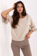 Sweter Damski Model IT-SW-99244.65 Light Beige - Italy Moda Sweter Damski Model IT-SW-99244.65 Light Beige - Italy Moda