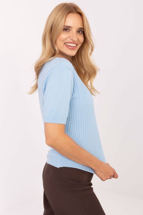 Sweter Damski Model PM-SW-PM-5053.39 Light Blue - Factory Price Sweter Damski Model PM-SW-PM-5053.39 Light Blue - Factory Price