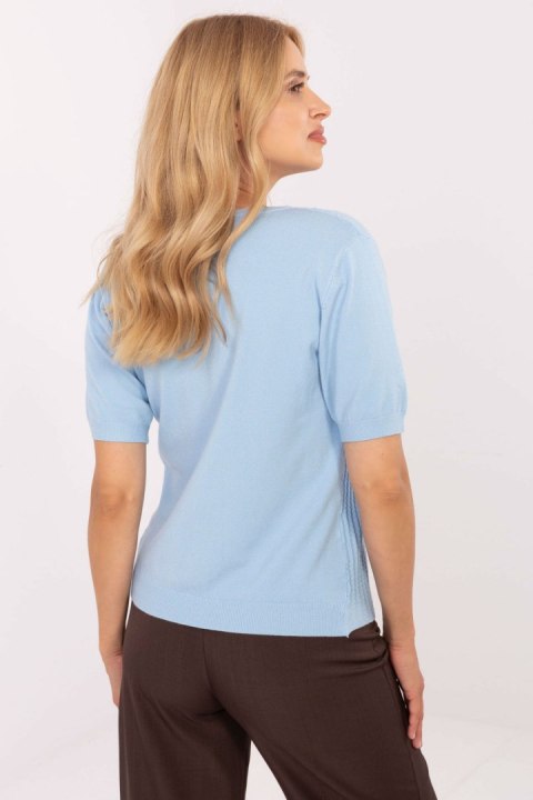 Sweter Damski Model PM-SW-PM-5053.39 Light Blue - Factory Price Sweter Damski Model PM-SW-PM-5053.39 Light Blue - Factory Price