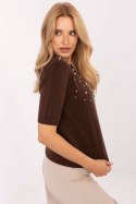 Sweter Damski Model PM-SW-PM-5059.15 Brown - Factory Price Sweter Damski Model PM-SW-PM-5059.15 Brown - Factory Price