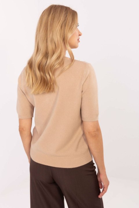 Sweter Damski Model PM-SW-PM-5059.15 Camel - Factory Price Sweter Damski Model PM-SW-PM-5059.15 Camel - Factory Price