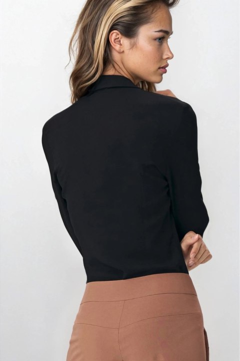 Czarna koszula body B164 Black - Nife Czarna koszula body B164 Black - Nife