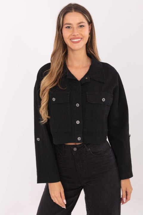 Kurtka Damska Model IT-KR-FL7029.72 Black - Rue Paris Kurtka Damska Model IT-KR-FL7029.72 Black - Rue Paris