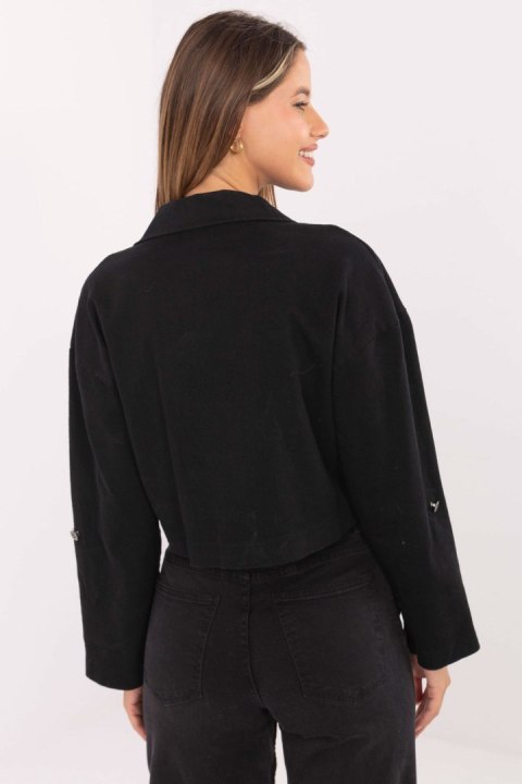 Kurtka Damska Model IT-KR-FL7029.72 Black - Rue Paris Kurtka Damska Model IT-KR-FL7029.72 Black - Rue Paris