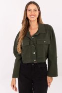 Kurtka Damska Model IT-KR-FL7029.72 Khaki - Rue Paris Kurtka Damska Model IT-KR-FL7029.72 Khaki - Rue Paris