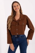 Kurtka Damska Model IT-KR-FL7029.72 Light Brown - Rue Paris Kurtka Damska Model IT-KR-FL7029.72 Light Brown - Rue Paris