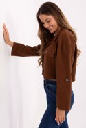 Kurtka Damska Model IT-KR-FL7029.72 Light Brown - Rue Paris Kurtka Damska Model IT-KR-FL7029.72 Light Brown - Rue Paris