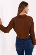 Kurtka Damska Model IT-KR-FL7029.72 Light Brown - Rue Paris Kurtka Damska Model IT-KR-FL7029.72 Light Brown - Rue Paris