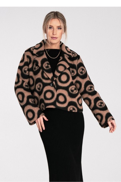 Kurtka Damska Model M1117 Beige - Figl Kurtka Damska Model M1117 Beige - Figl