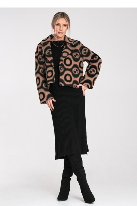 Kurtka Damska Model M1117 Beige - Figl Kurtka Damska Model M1117 Beige - Figl