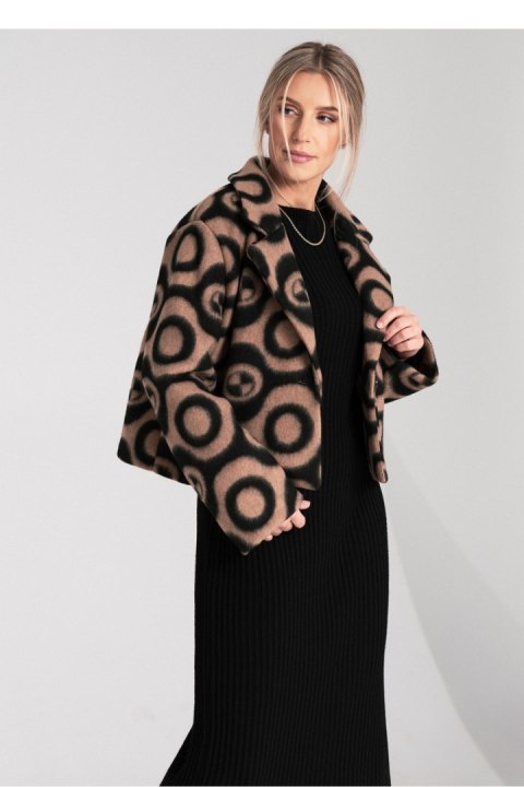 Kurtka Damska Model M1117 Beige - Figl Kurtka Damska Model M1117 Beige - Figl