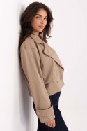 Płaszcz Damski Model IT-KR-FL9558.60 Beige - Rue Paris