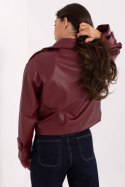 Płaszcz Damski Model IT-KR-FL9558.60 Bordo - Rue Paris Płaszcz Damski Model IT-KR-FL9558.60 Bordo - Rue Paris