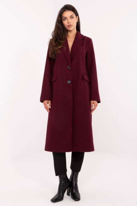 Płaszcz Damski Model IT-PL-80320.65 Bordo - Factory Price Płaszcz Damski Model IT-PL-80320.65 Bordo - Factory Price
